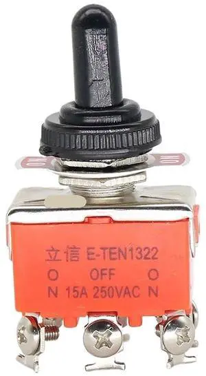 1PCS E-TEN1322 15A/250V 6 pin Waterproof Switch Cap On-Off-On Miniature Toggle Switches Orange(E-TEN1322 and Cap) 1PCS E-TEN1322 15A/250V 6 pin Waterproof Switch Cap On-Off-On Miniature Toggle Switches Orange(E-TEN1322 and Cap)