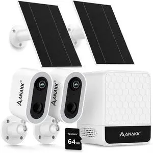 4MP Solar Security Cameras Wireless Outdoor, 355° Pan Tilt Motion Detection,Color Night Vision, 5GHz/2.4GHz WiFi, IP65, 2-Cam Kit with 64GB Local Storage, No Monthly Fee Camera for Home Security 4MP Solar Security Cameras Wireless Outdoor, 355° Pan Tilt Motion Detection,Color Night Vision, 5GHz/2.4GHz WiFi, IP65, 2-Cam Kit with 64GB Local Storage, No Monthly Fee Camera for Home Security