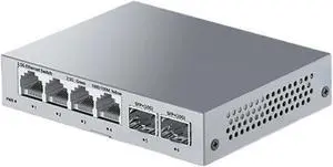 Network Switch 2.5Gb Network Switch 2.5GBASE-T 4 Port 2.5G RJ45 with 2 Port 10G SFP+ Fanless Unmanaged(US Adapter) Network Switch 2.5Gb Network Switch 2.5GBASE-T 4 Port 2.5G RJ45 with 2 Port 10G SFP+ Fanless Unmanaged(US Adapter)