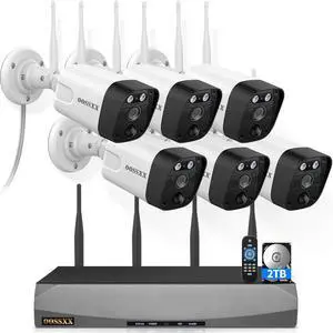 (2026 Update) Wireless WiFi Outdoor Security Camera System with Dual Antenna Cameras, 55% Stronger Signal, 130° Wide Angle, 2-Way Audio, No Monthly Fee, Home NVR Security System (2026 Update) Wireless WiFi Outdoor Security Camera System with Dual Antenna Cameras, 55% Stronger Signal, 130° Wide Angle, 2-Way Audio, No Monthly Fee, Home NVR Security System