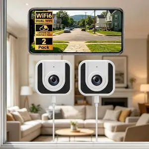 3MP Window Camera,Free Cloud Storage,2.4Ghz & 5Ghz WiFi Indoor Cameras for Home Security, Color Starlight Night Vision, Anti-Glare, AI Motion Detection, 24/7 Recording, Compatible with Alexa 3MP Window Camera,Free Cloud Storage,2.4Ghz & 5Ghz WiFi Indoor Cameras for Home Security, Color Starlight Night Vision, Anti-Glare, AI Motion Detection, 24/7 Recording, Compatible with Alexa