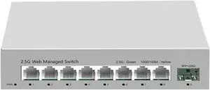 Network Switch 2.5GbE Managed Switch 8 Port 2.5GBASE-T Network Switcher 10G SFP+ Slot Uplink Web Managed(AU Adapter) Network Switch 2.5GbE Managed Switch 8 Port 2.5GBASE-T Network Switcher 10G SFP+ Slot Uplink Web Managed(AU Adapter)