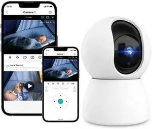 Baby Monitor Security Camera WiFi Indoor Camera 360-Degree Smart 1080P Pet Camera for Home Security and Nanny Elderly with Motion Detection, Night Vision, Two-Way Audio Baby Monitor Security Camera WiFi Indoor Camera 360-Degree Smart 1080P Pet Camera for Home Security and Nanny Elderly with Motion Detection, Night Vision, Two-Way Audio