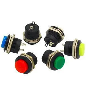 12pcs R13-507 Momentary SPST NO Red Round Cap Push Button Switch AC 6A/125V 3A/250V 6color(12PCS RED) 12pcs R13-507 Momentary SPST NO Red Round Cap Push Button Switch AC 6A/125V 3A/250V 6color(12PCS RED)