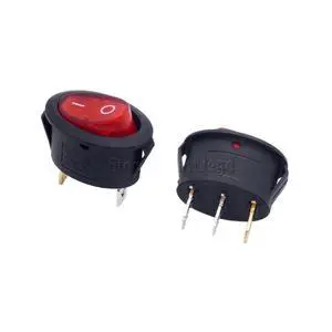 10PCS 2 Position 3 Pins Mini Oval Rocker Switch ON-Off AC 6A 250V 10A 125V with Red Light for Kettle Button Switch 10PCS 2 Position 3 Pins Mini Oval Rocker Switch ON-Off AC 6A 250V 10A 125V with Red Light for Kettle Button Switch