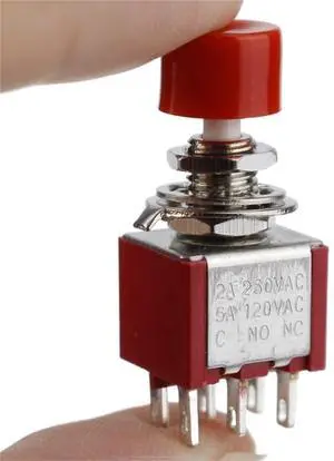 5pcs 6 Pin C-NO-NC 6mm Mini Momentary Automatic Push Button Switch 2A 250VAC/5A 120VAC Toggle Switches DS-622 5pcs 6 Pin C-NO-NC 6mm Mini Momentary Automatic Push Button Switch 2A 250VAC/5A 120VAC Toggle Switches DS-622
