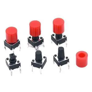 30sets=(1Pack) Tactile Push Button Switch Momentary 6 * 6 * 7.3MM 6 * 6 * 8MM 6 * 6 * 9MM + (30PCS Red Tact Cap) 30sets=(1Pack) Tactile Push Button Switch Momentary 6 * 6 * 7.3MM 6 * 6 * 8MM 6 * 6 * 9MM + (30PCS Red Tact Cap)