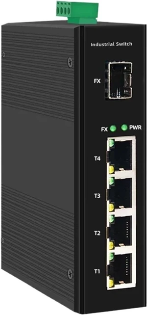 Industrial 5/6 Port Gigabit Fiber Switch with SFP 10/100/1000Mbps Ethernet 4GE+1(2) SFP DIN-Rail Mount IP40-40 to 85°C 6KV(JT-GYF3204-GF) Industrial 5/6 Port Gigabit Fiber Switch with SFP 10/100/1000Mbps Ethernet 4GE+1(2) SFP DIN-Rail Mount IP40-40 to 85°C 6KV(JT-GYF3204-GF)