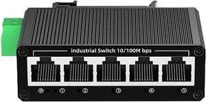 5 Port 100M Industrial Switch 10/100Mbps Mini Network Ethernet Switch 35mm DIN-Rail Mounted and Play DC 9-57V 5 Port 100M Industrial Switch 10/100Mbps Mini Network Ethernet Switch 35mm DIN-Rail Mounted and Play DC 9-57V