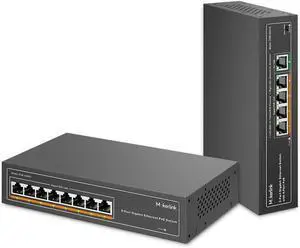 MokerLink Gigabit POE Switch, 5 Port and 8 Port PoE Switch, IEEE802.3af/at, Unmanaged Plug and Play, Sturdy Metal Fanless MokerLink Gigabit POE Switch, 5 Port and 8 Port PoE Switch, IEEE802.3af/at, Unmanaged Plug and Play, Sturdy Metal Fanless