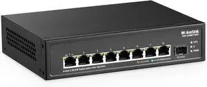 MokerLink 8 Port 2.5G PoE Switch with 10G SFP+ Slot, 8 x 2.5G Base-T Ports Compatible with 10/100/1000Mbps, IEEE8023af/at PoE 135W, Metal Unmanaged Fanless Small Network Switch MokerLink 8 Port 2.5G PoE Switch with 10G SFP+ Slot, 8 x 2.5G Base-T Ports Compatible with 10/100/1000Mbps, IEEE8023af/at PoE 135W, Metal Unmanaged Fanless Small Network Switch