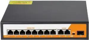 11-Port Gigabit POE RJ45 SPF Ethernet Switch with for 802.3af/at Uplink Unmanaged Plug and Play,for IP Camera/NVR 11-Port Gigabit POE RJ45 SPF Ethernet Switch with for 802.3af/at Uplink Unmanaged Plug and Play,for IP Camera/NVR