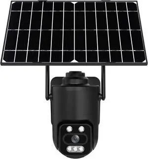 Solar Powered 4G Security Camera with Dual Lens, 1080P Ultra HD/Two-Way Audio/Human Auto Tracking/IP65 Waterproof/Color Night Vision/Cellular GSM Surveillance CCTV (Black Single Lens) Solar Powered 4G Security Camera with Dual Lens, 1080P Ultra HD/Two-Way Audio/Human Auto Tracking/IP65 Waterproof/Color Night Vision/Cellular GSM Surveillance CCTV (Black Single Lens)