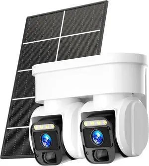 4G LTE Cellular Solar Security Camera, No WiFi with 3MP 2K HD, AI Motion Detection, Dual Lens 360° View, Color Night Vision, 2-Way Talk, IP66 Weatherproof, SIM Card Included (Dual-Lens) 4G LTE Cellular Solar Security Camera, No WiFi with 3MP 2K HD, AI Motion Detection, Dual Lens 360° View, Color Night Vision, 2-Way Talk, IP66 Weatherproof, SIM Card Included (Dual-Lens)