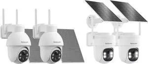Security Camera Wireless Outdoor, 2K Solar Security Camera and 5MP Solar Camera Outdoor Wireless, Battery Powered 360°PTZ Camera(4 Pack) Security Camera Wireless Outdoor, 2K Solar Security Camera and 5MP Solar Camera Outdoor Wireless, Battery Powered 360°PTZ Camera(4 Pack)