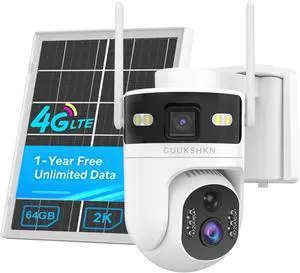 Dual Lens 4G LTE Cellular Security Camera Wireless Outdoor,365 Day Free Unlimited Data,No WiFi Solar Powered,360°Auto Tracking,2K Color Night Vision,PTZ Motion Dtetection,Tuya Smart Camera Dual Lens 4G LTE Cellular Security Camera Wireless Outdoor,365 Day Free Unlimited Data,No WiFi Solar Powered,360°Auto Tracking,2K Color Night Vision,PTZ Motion Dtetection,Tuya Smart Camera