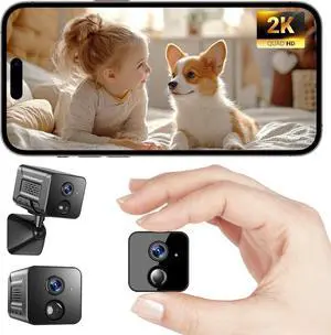 Hidden Camera 2K HD Wireless Spy Camera with Audio/Video, Mini Indoor Camera for Home Security, AI Motion Detection, Night Vision, Built-in Siren, Two-Way Audio, 60-Day Battery Life Hidden Camera 2K HD Wireless Spy Camera with Audio/Video, Mini Indoor Camera for Home Security, AI Motion Detection, Night Vision, Built-in Siren, Two-Way Audio, 60-Day Battery Life