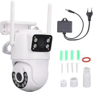 Dual Lens Security Camera Outdoor, WiFi Home Security Cameras Dual Lens Security Camera Outdoor, WiFi Home Security Cameras