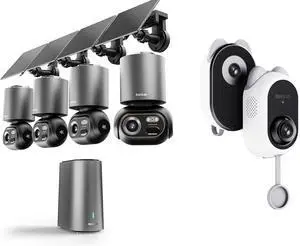 BOTSLAB 4K Security Cameras Wireless Outdoor, No Subscription, 4 Cam-Kit, Dual-Lens 4MP Window Cameras for Home Security, No Drill Indoor Camera, TrueColor Night Vision BOTSLAB 4K Security Cameras Wireless Outdoor, No Subscription, 4 Cam-Kit, Dual-Lens 4MP Window Cameras for Home Security, No Drill Indoor Camera, TrueColor Night Vision