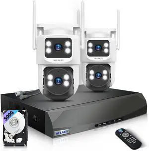 2-Way Audio & Auto Tracking 4MP PTZ Security Cameras Wireless Outdoor, WiFi Home Security Camera System, Video Surveillance DVR Kits 2-Way Audio & Auto Tracking 4MP PTZ Security Cameras Wireless Outdoor, WiFi Home Security Camera System, Video Surveillance DVR Kits