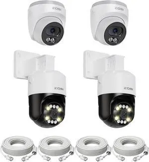 ZOSI C220 2X 4K 8MP Add-On PoE IP Camera Outdoor Indoor, 2X C296 8MP 4K PoE IP Pan/Tilt Add-on Security Camera, AI Person/Face/Vehicle Detection, Two-Way Audio, Night Vision, Only Work with ZOSI NVR ZOSI C220 2X 4K 8MP Add-On PoE IP Camera Outdoor Indoor, 2X C296 8MP 4K PoE IP Pan/Tilt Add-on Security Camera, AI Person/Face/Vehicle Detection, Two-Way Audio, Night Vision, Only Work with ZOSI NVR