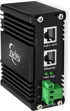 90W PoE Injector Industrial 10/100/1000Mbps IEEE802.3bt 12-48V ModeB 90W PoE Injector Industrial 10/100/1000Mbps IEEE802.3bt 12-48V ModeB