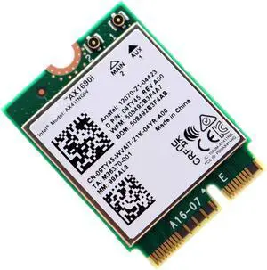 Wi-Fi 6E AX411 M.2 CNVio2 Tri-Band 2.4Gbps Wireless Adapter w/Bluetooth 5.3 for Intel AX411 Windows 10/11 by Generic Wi-Fi 6E AX411 M.2 CNVio2 Tri-Band 2.4Gbps Wireless Adapter w/Bluetooth 5.3 for Intel AX411 Windows 10/11 by Generic