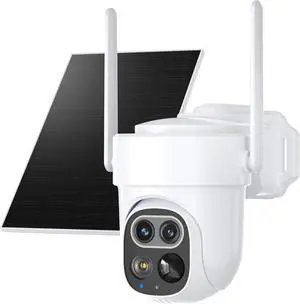 Dual-Lens Add-On Security Camera for CWS01 2-Cam & 4-Cam Kits Only, Wireless Outdoor Solar Camera, AI Detection, PTZ, 3MP Color Night Vision, IP65 Waterproof Dual-Lens Add-On Security Camera for CWS01 2-Cam & 4-Cam Kits Only, Wireless Outdoor Solar Camera, AI Detection, PTZ, 3MP Color Night Vision, IP65 Waterproof