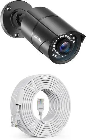 ZOSI 5MP 3K Add-on Security POE Camera with Cable, 2880 x 1620 Indoor Outdoor Bullet IP Camera, 120ft Night Vision, 3.6mm Lens, 95°View Angle, IP66 Weatherproof (Only Work with Our PoE NVR) ZOSI 5MP 3K Add-on Security POE Camera with Cable, 2880 x 1620 Indoor Outdoor Bullet IP Camera, 120ft Night Vision, 3.6mm Lens, 95°View Angle, IP66 Weatherproof (Only Work with Our PoE NVR)