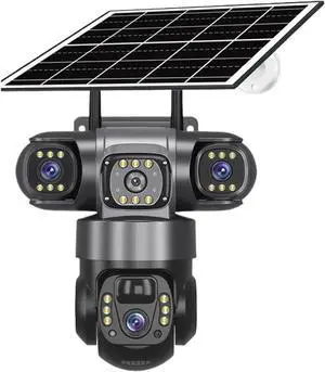 Tri-Lens WiFi Solar PTZ Security IP Camera Tri-Lens WiFi Solar PTZ Security IP Camera