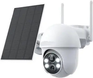 5MP 2K Solar WiFi PTZ Camera Full Color Night Vision Outdoor Cam 5MP 2K Solar WiFi PTZ Camera Full Color Night Vision Outdoor Cam