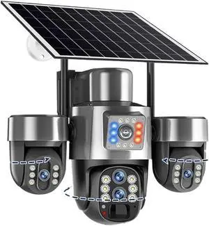 20MP 4G Solar Camera 4-Lens 3-Screen 10X Optical Zoom Auto Tracking CCTV 20MP 4G Solar Camera 4-Lens 3-Screen 10X Optical Zoom Auto Tracking CCTV