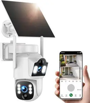 VOOPEAK 4G LTE Cellular Security Camera, Dual Lens 360° PTZ Auto Tracking VOOPEAK 4G LTE Cellular Security Camera, Dual Lens 360° PTZ Auto Tracking