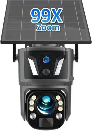 99X Zoom Solar 4G WiFi Dual Screen AI Tracking Security Camera 99X Zoom Solar 4G WiFi Dual Screen AI Tracking Security Camera