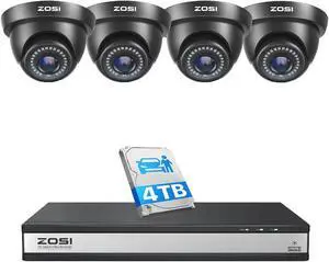 ZOSI 1080P 16CH H.265+ Security DVR System with 4TB HDD & AI Human/Vehicle Detection, Includes 4 Pack 2MP Dome Cameras with Night Vision, Hybrid 4-in-1, 24/7 Recording, Remote Access. ZOSI 1080P 16CH H.265+ Security DVR System with 4TB HDD & AI Human/Vehicle Detection, Includes 4 Pack 2MP Dome Cameras with Night Vision, Hybrid 4-in-1, 24/7 Recording, Remote Access.