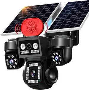 10K 20MP 4-Lens 4G WiFi Solar 360° PTZ Bullet Camera 10K 20MP 4-Lens 4G WiFi Solar 360° PTZ Bullet Camera