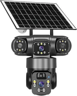 15MP Tri-Lens Solar PTZ Security Camera 15MP Tri-Lens Solar PTZ Security Camera