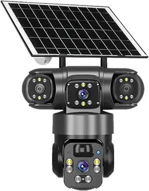 15MP 8K 3 Lens 3 Screen Solar PTZ WiFi Security Camera 15MP 8K 3 Lens 3 Screen Solar PTZ WiFi Security Camera