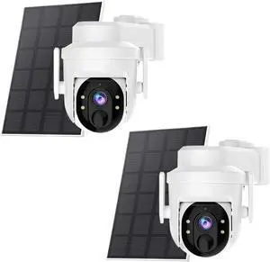 2 Pack 4MP WiFi Solar Outdoor Security Surveillance Camera 2 Pack 4MP WiFi Solar Outdoor Security Surveillance Camera
