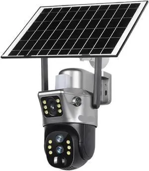 12MP 6K 10X Zoom Three Lens Dual Screen Solar PTZ Camera 12MP 6K 10X Zoom Three Lens Dual Screen Solar PTZ Camera
