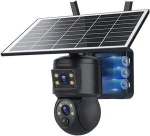 8MP Dual Lens Solar PTZ Outdoor Security Camera 8MP Dual Lens Solar PTZ Outdoor Security Camera