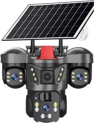 15MP 3 Lens Solar 4G WiFi Outdoor Security IP Camera 15MP 3 Lens Solar 4G WiFi Outdoor Security IP Camera