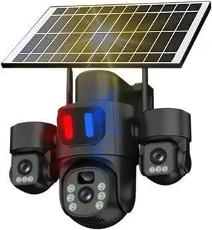 12MP Three Lens Solar WiFi PTZ Outdoor Security Camera 12MP Three Lens Solar WiFi PTZ Outdoor Security Camera