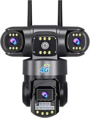 12MP 6K Three Lens 4G PTZ Outdoor Security Surveillance Camera 12MP 6K Three Lens 4G PTZ Outdoor Security Surveillance Camera