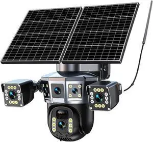 3 Lens Five Screen 4G Solar PTZ Outdoor Security IP Camera 3 Lens Five Screen 4G Solar PTZ Outdoor Security IP Camera