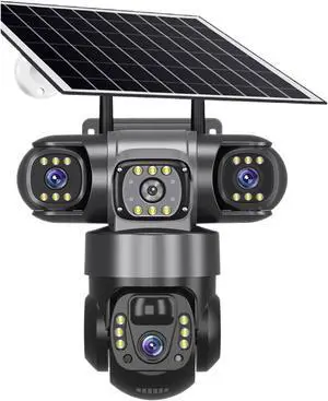 12MP 3 Lens 3 Screen Solar Outdoor Security IP Camera 12MP 3 Lens 3 Screen Solar Outdoor Security IP Camera