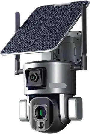 8MP 4K Dual Lens Solar Outdoor PTZ Security IP Camera 8MP 4K Dual Lens Solar Outdoor PTZ Security IP Camera