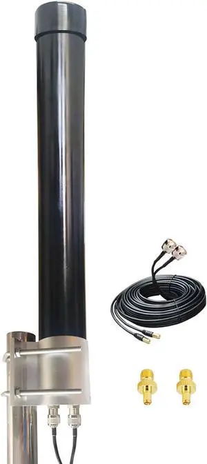 Outdoor 2x2 5G MIMO Antenna 4G LTE WiFi Omni Directional Antennas High Gain 12dBi Wide Band 600-3800MHz for Modems & Routers Cellular on T-Mobile Verizon AT&T with TS-9 SMA 10meter Cable Outdoor 2x2 5G MIMO Antenna 4G LTE WiFi Omni Directional Antennas High Gain 12dBi Wide Band 600-3800MHz for Modems & Routers Cellular on T-Mobile Verizon AT&T with TS-9 SMA 10meter Cable