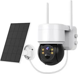 3MP Solar Battery WiFi Security Camera Outdoor, IP65 Waterproof, 2-Way Audio Color Night Vision Wireless Surveillance Cam 3MP Solar Battery WiFi Security Camera Outdoor, IP65 Waterproof, 2-Way Audio Color Night Vision Wireless Surveillance Cam