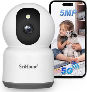 SRIHOME 3K 5MP QHD WiFi Indoor Security Camera for Home/Baby/Cat/Dog, Pet Monitoring/Auto Tracking, Color Night Vision, SD/Cloud, 2.4/5GHz Wi-Fi, 2 Way Audio IP Camera SH038 SRIHOME 3K 5MP QHD WiFi Indoor Security Camera for Home/Baby/Cat/Dog, Pet Monitoring/Auto Tracking, Color Night Vision, SD/Cloud, 2.4/5GHz Wi-Fi, 2 Way Audio IP Camera SH038